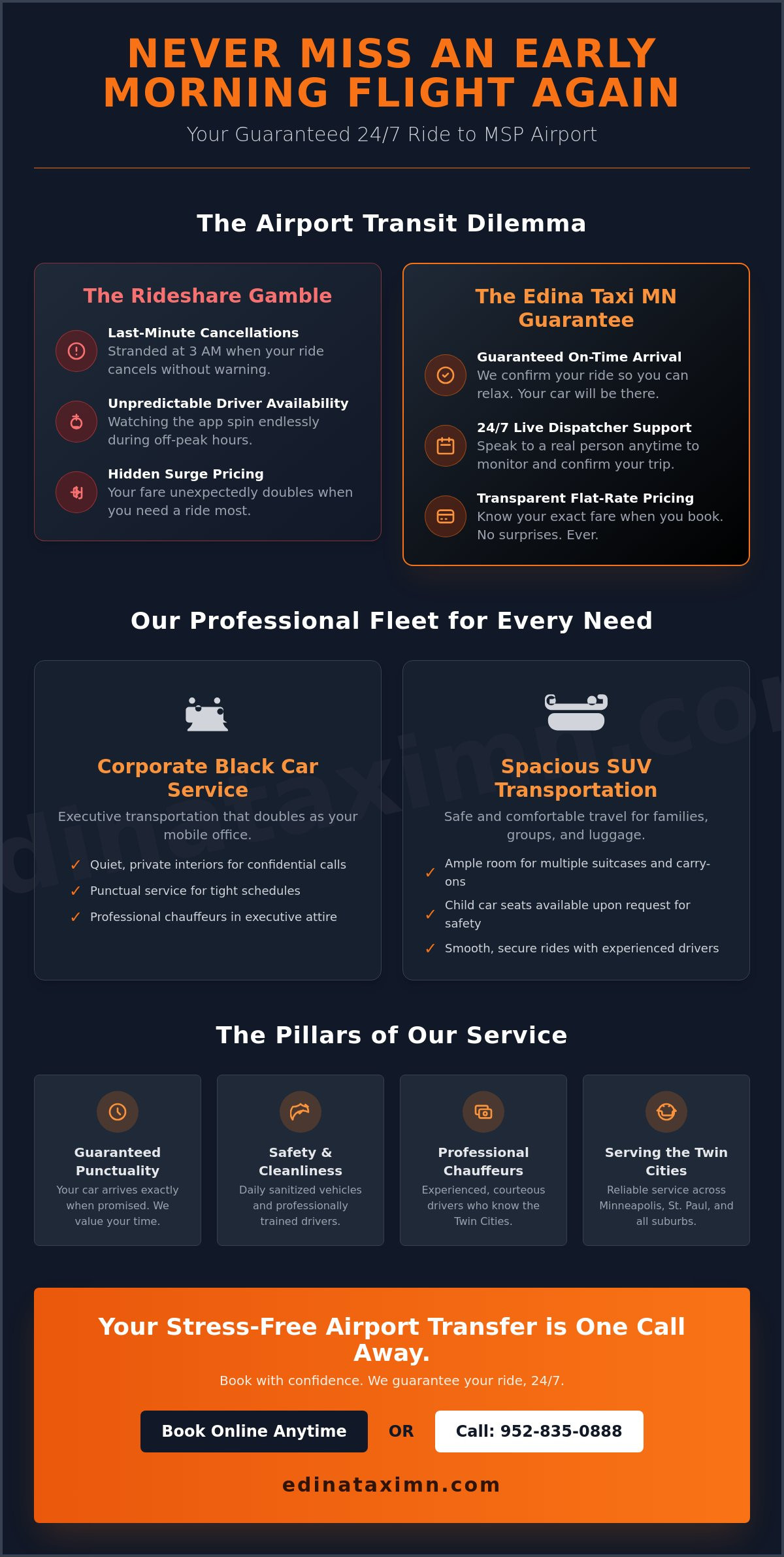 24/7 Guaranteed MSP Car Service & Minneapolis Airport Rides