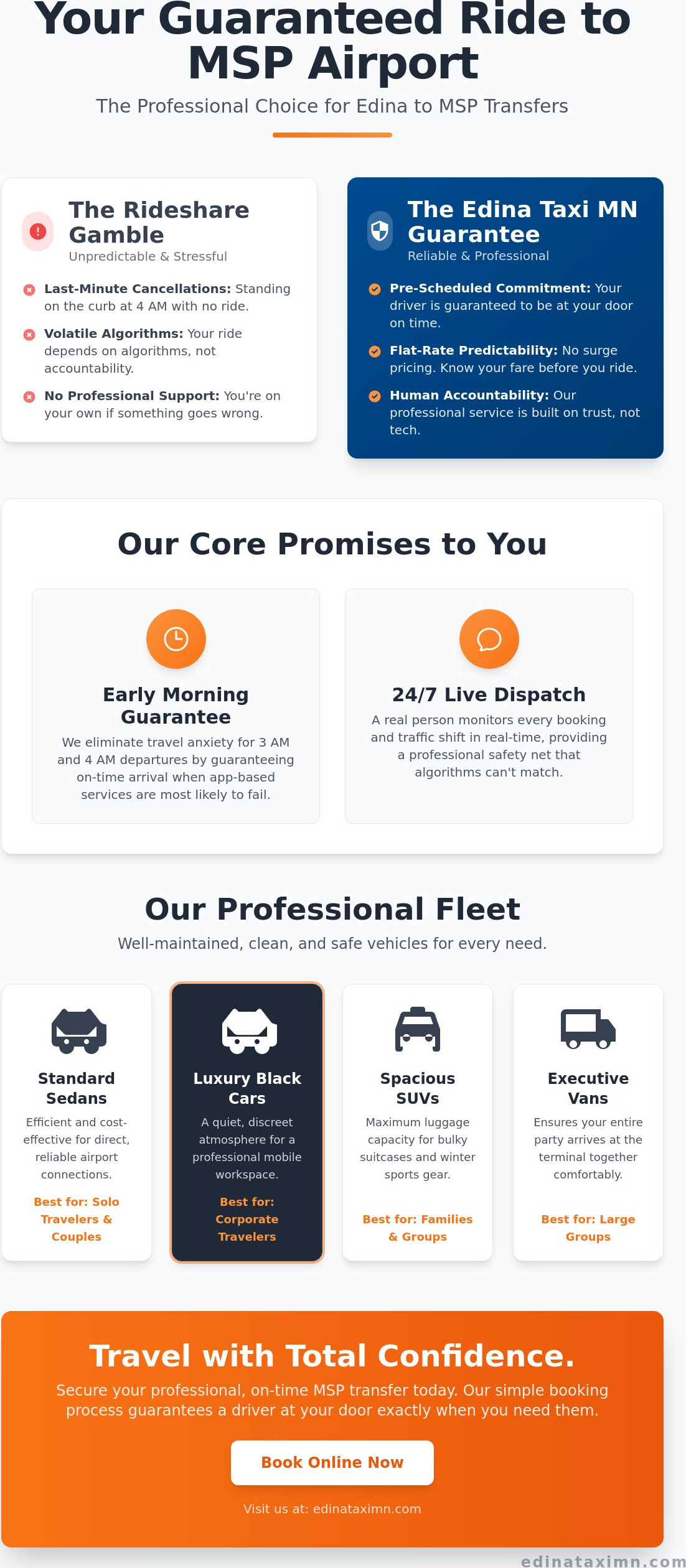 Professional Taxi Service from Edina, MN to MSP Airport: 2026 Travel Guide