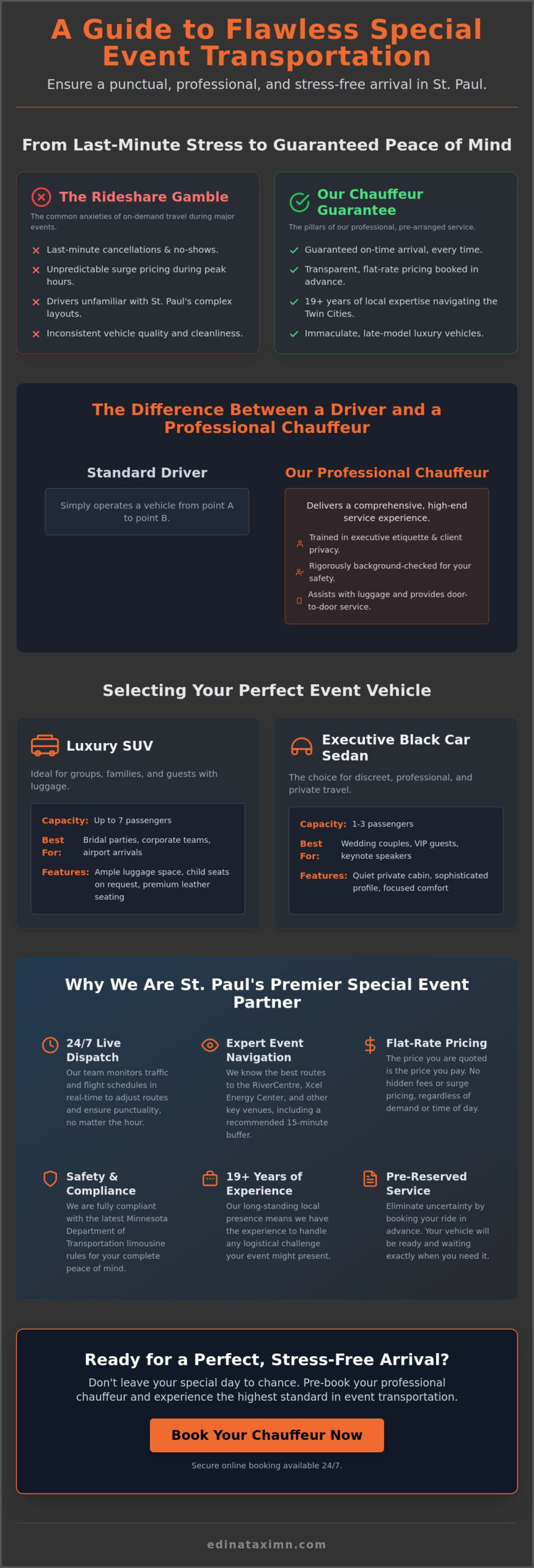 St Paul Chauffeur Service for Special Events: Professional 2026 Guide